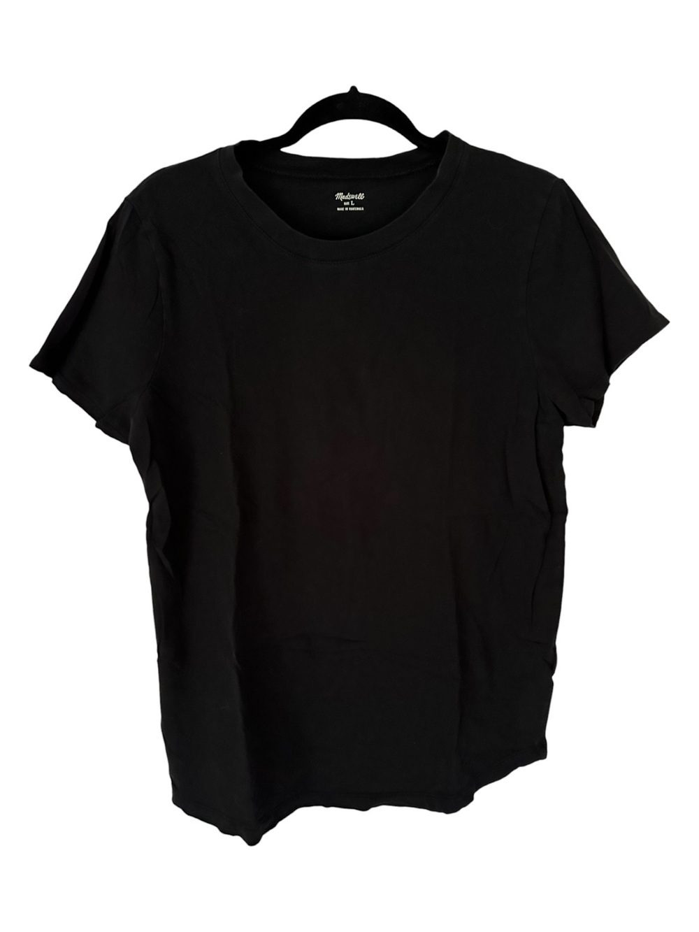 Madewell Black Cotton Short Sleeve Crewneck Tee